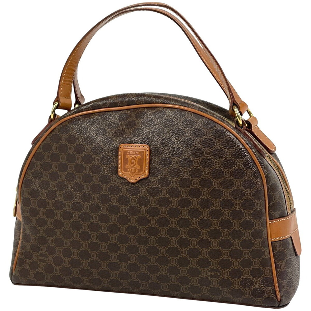 Celine Macadam handbag logo canvas brown